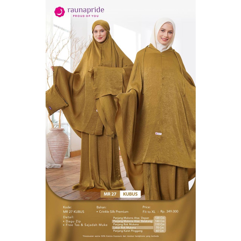 Rauna Mukena Polos / MR - 27 / Fashion Muslim