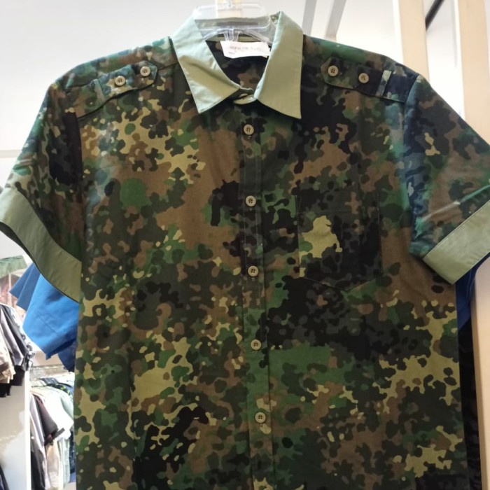 Seragam Driver Baju Kombinasi Flecktarn. Fashion Size L