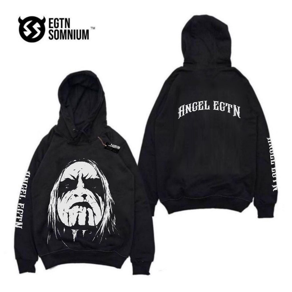 TURUN HARGA ! Eighty Nine Jaket Sweater Hoodie Black Boy Pria Distro Original Aesthetic Hitam Motif Metal Fleece Tebal M-XL Terbaru