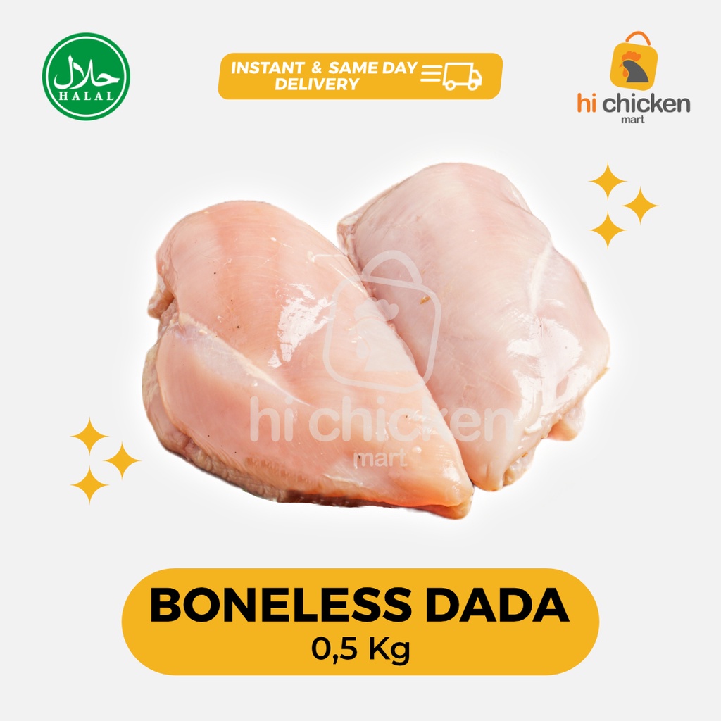 

Boneless Dada Ayam Segar / Fillet Dada Ayam Fresh 500 Gram / 0.5 Kg