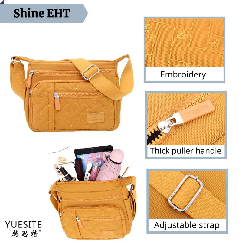 TAS SELEMPANG WANITA FASHION YUESITE SHINE IMPORT WATERPROOF