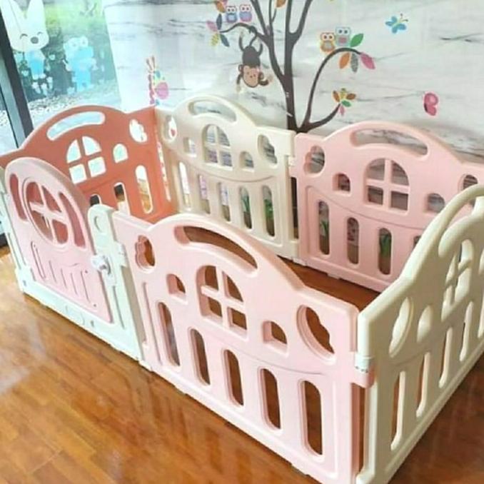 IBEBE FOREST FENCE PAGAR PEMBATAS MAINAN ANAK WARNA PINK READY stock ada