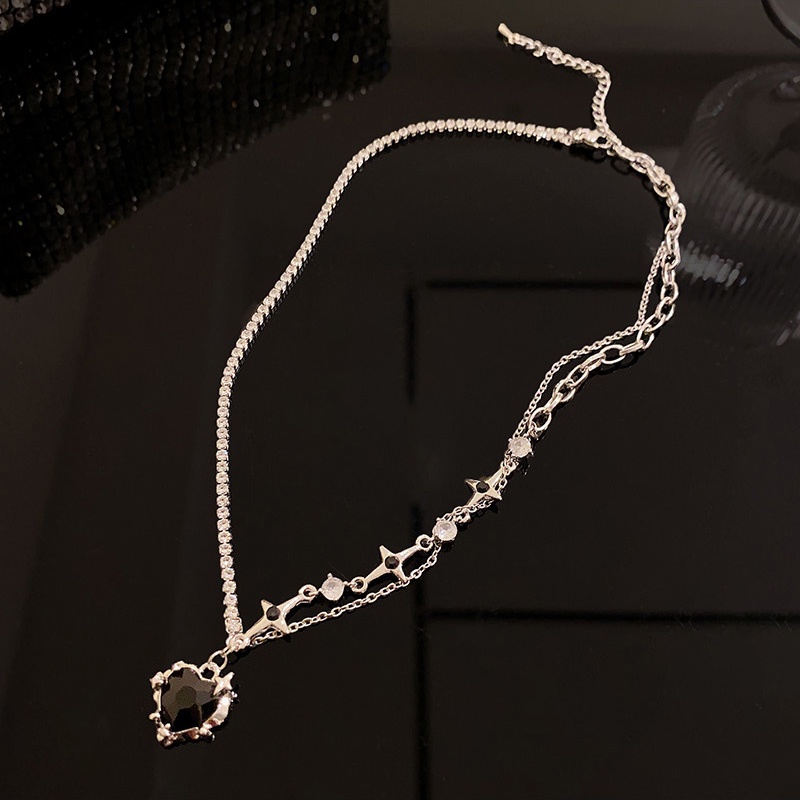 Kalung Choker Bahan Titanium steel Model Double layer Untuk Wanita