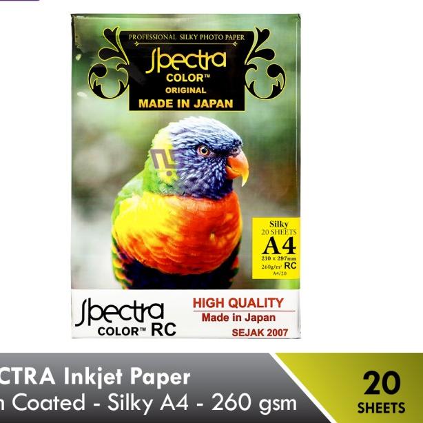 

PROMO !!! SPECTRA RC Inkjet Paper Silky A4/260 gsm