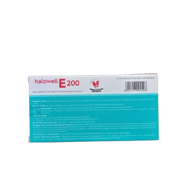 HALOWELL Vitamin E200iu isi 12kapsul