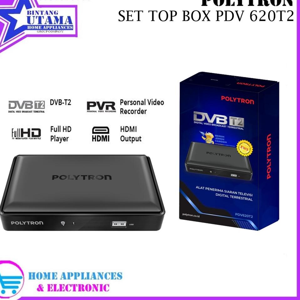 SIAP KIRIM 9126 DVB T2 Set Top Box Polytron PDV 620T2 / STB Polytron PDV620T2 / Polytron Set Top Box