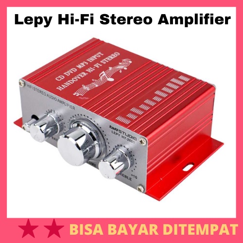 Lepy Hi-Fi Stereo Amplifier Speaker 2 channel 20W / Amplifier Amplivier Stereo Sound Salon Speaker Spiker Aktif Pasif Stereo Player  Audio Bass Dc Kit Power Lapangan Outdoor Rumahan Rakitan Karaoke Toa Subwofer Subwoofer Lvpin Lepy Mini Mobil Non Bluetoot