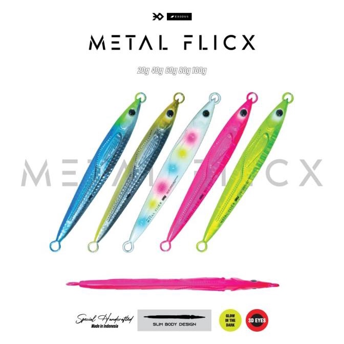 Exodus Metal Flicx | Metal Jig | 20g, 40g, 60g, 80g, 100g