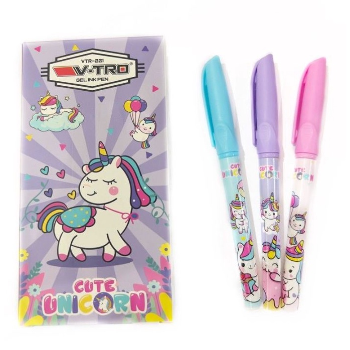 

(12pcs) Pen Gel Unicorn Cute / Pulpen Jel Fancy Kuda Pony