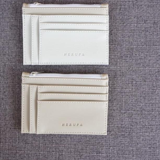 Zipper Card Holder Herupa Texture / Non-Texture - Black Texture