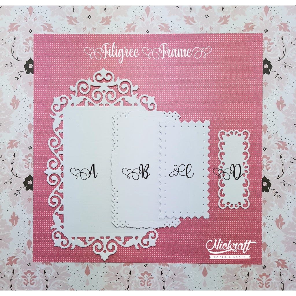 

FILIGREE LABEL - Hiasan Scrapbook KOTAK RECTANGLE