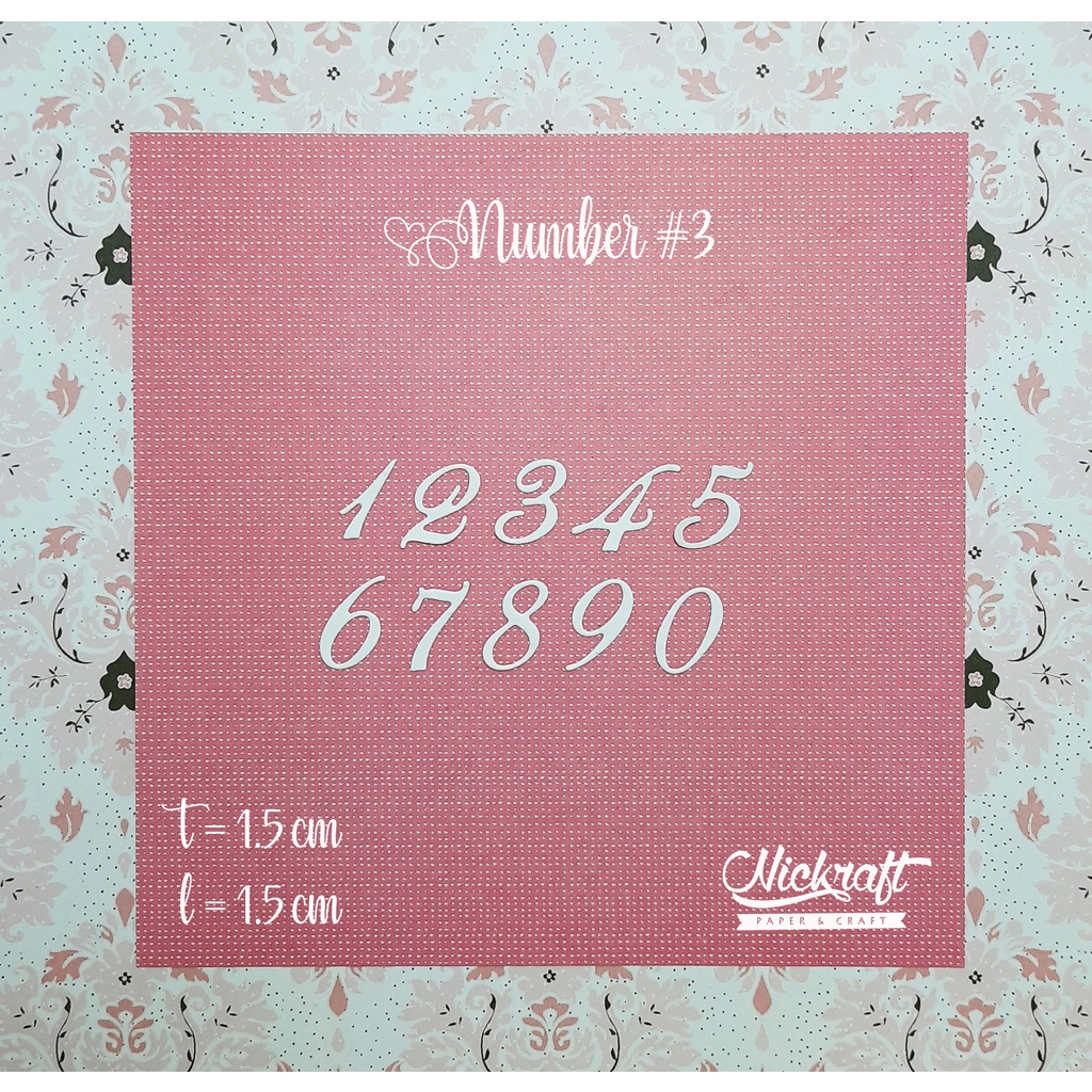 

NUMBER #3 - Hiasan Scrapbook Nama Alfabet Tulisan Angka Huruf Kertas