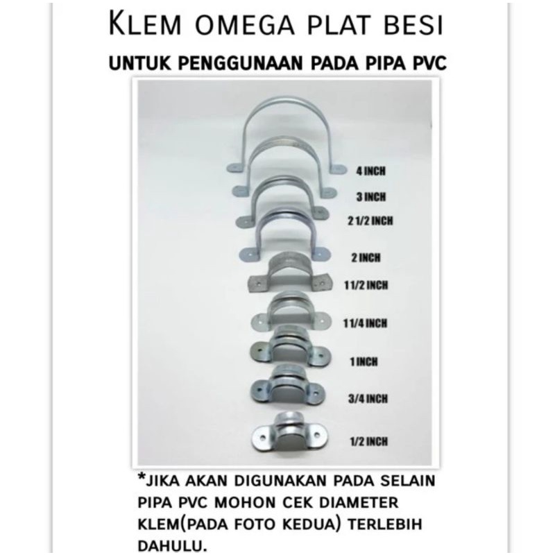 Klem Besi Untuk Pipa Air PVC @ 3/4"