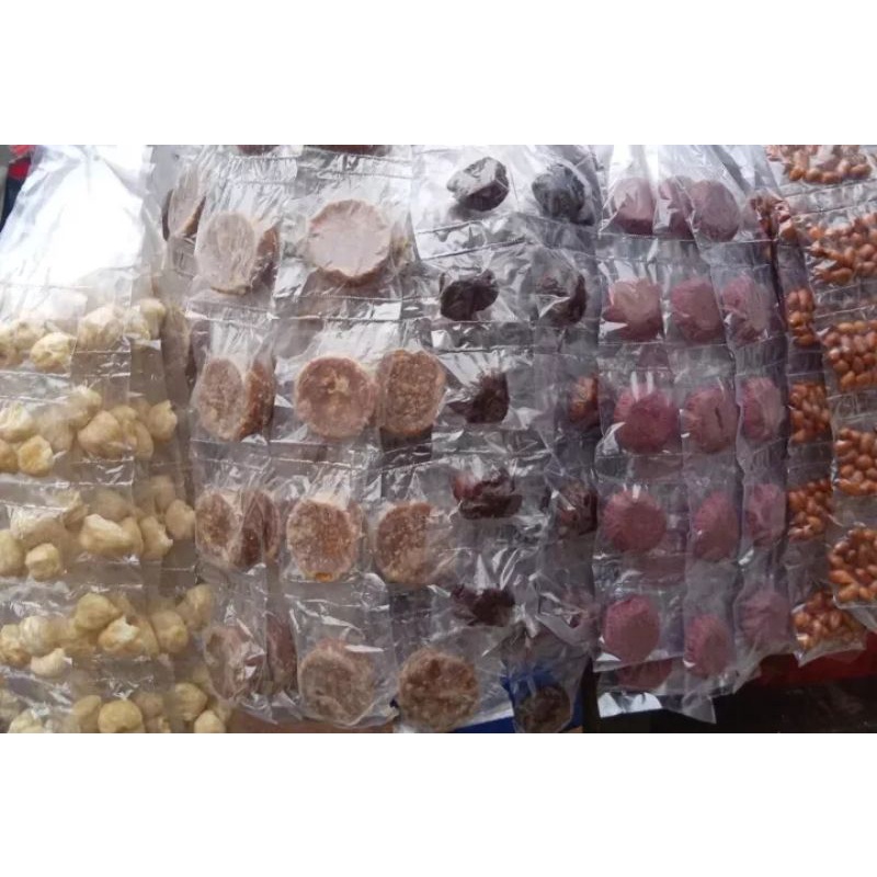 

5 macam.kemiri,gula merah,asam,terasi,kacang matang. isi 15 renceng(inpo lengkap baca deskripsi).