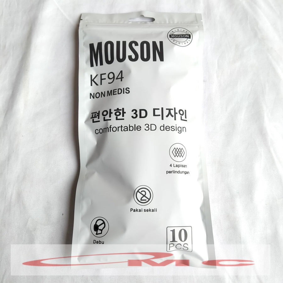 Masker Mouson Model Korea / Care Korea Face Mask 4Ply Isi 10 Pcs KF94