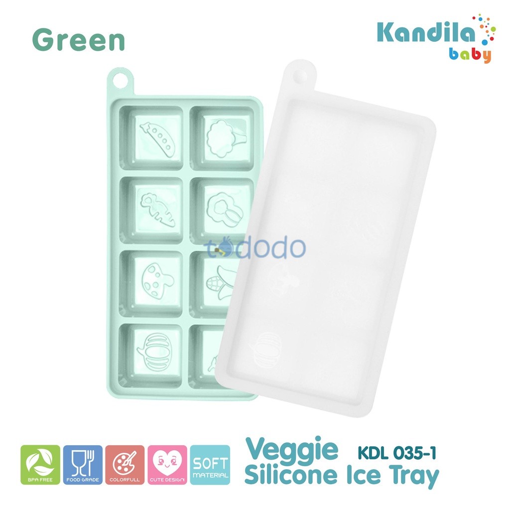 Cetakan Es Batu Silikon Tempat MPASI Bayi Kandila Baby Veggie Silicone Ice Tray / KDL 035-1