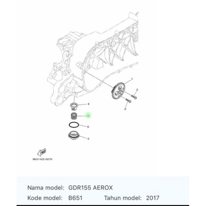 PER SARINGAN OLI BAWAH AEROX 155 MIO J MIO M3 XRIDE 125 ASLI ORI YAMAHA 90501 16004