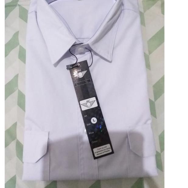 Kemeja Lengan Pendek Putih/Pria/Pangkat/Kerja/Formal HR