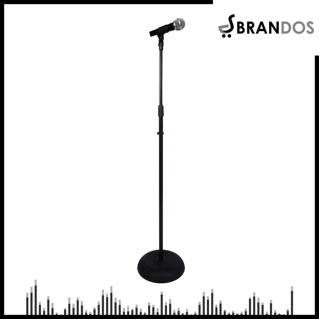 Jual Stand Microphone & Mic Holder Lantai Model Bulat Piringan Hitam SM