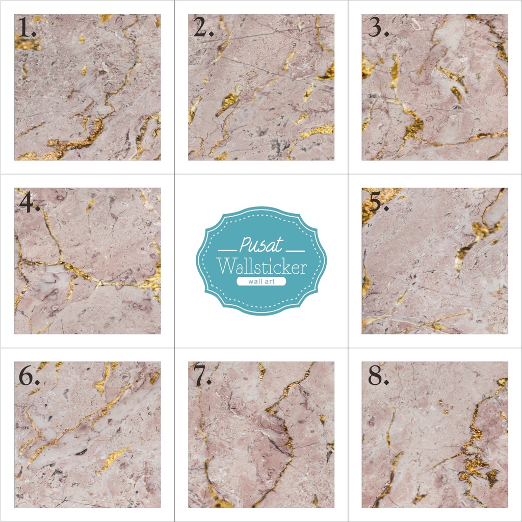 ST - Sticker Tegel / Stiker Lantai Motive Marmer Granit Marble / Dekorasi Keramik Ruangan Custom Uku