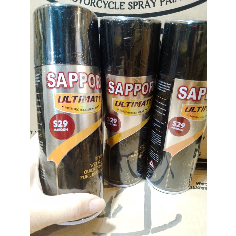 cat spray pilok pilox cat semprot sapporo ultimate S29 maroon merah hati saporo 400ml