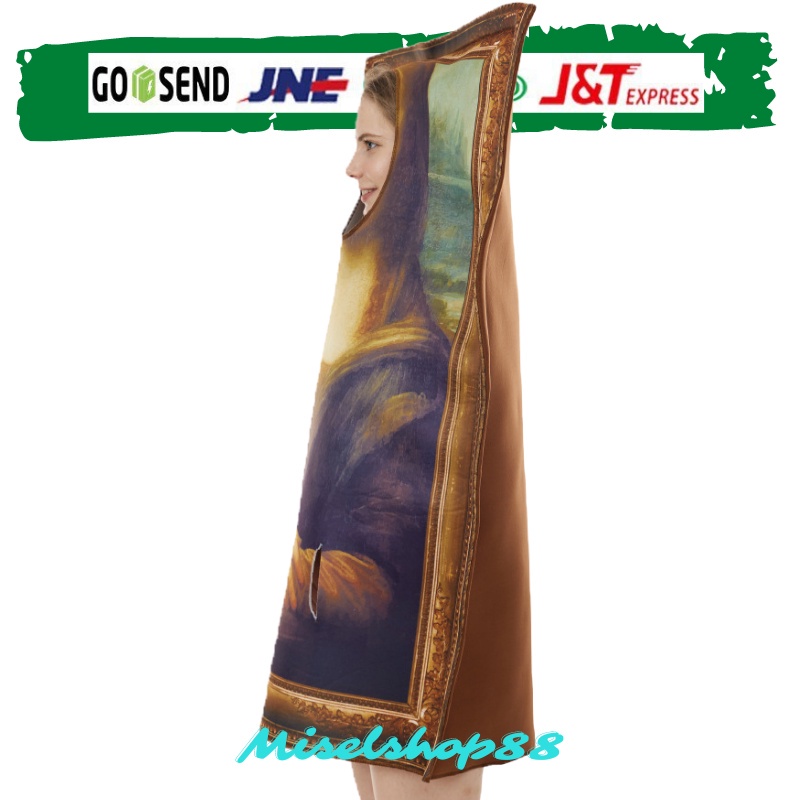 Kostum lukisan Monalisa Halloween