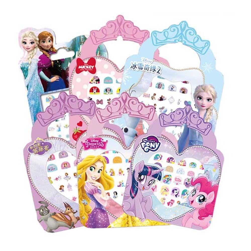 Mxbeauty Anak Stiker Kuku Anak Lucu Sofia Kartun Mainan Pony Elsa Anna Nail Art Dekorasi