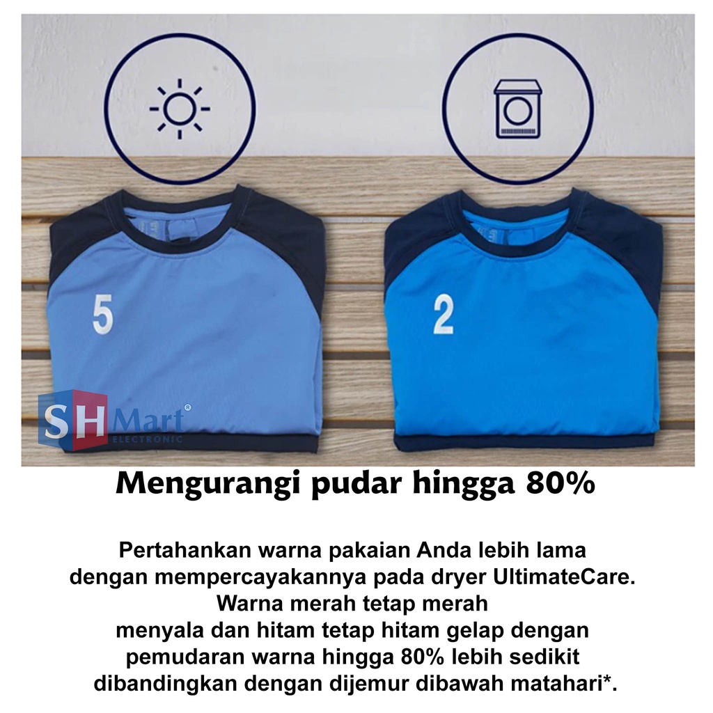 MESIN PENGERING PAKAIAN ELECTROLUX KAPASITAS 8,5 KG EDV854J3WB  GARANSI RESMI