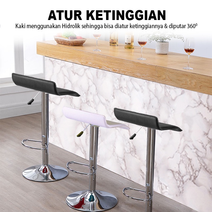 Kursi Bar Hidrolik Persegi Kursi Bar Cafe Minimalis Multi-Tempat KREASIRUMAH88