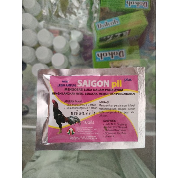 Saigon Pil Obat Ayam Luka Memar Nyeri Bengkak Memar Pendarahan