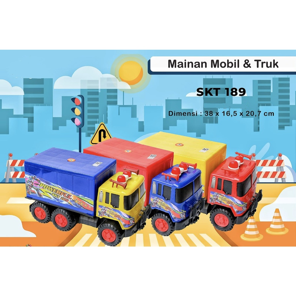 Mainan Anak Mobil Mobilan Truk Peti Kemas SKT189