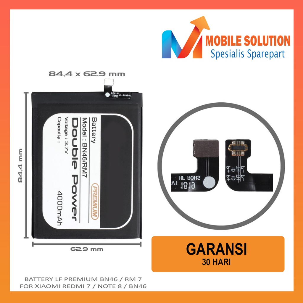 Grosir Baterai Xiaomi Redmi 7 / Baterai Redmi Note 8 / Baterai Xiaomi Redmi BN46 Universal Premium Garansi 1 Bulan + Packing