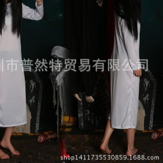 CC-47 kostum sadako cosplay costume halloween hantu setan kuntilanak - MERAH WIG HITAM