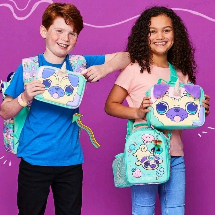 Smiggle Pug Hugs  Backpack Lunchbox Set