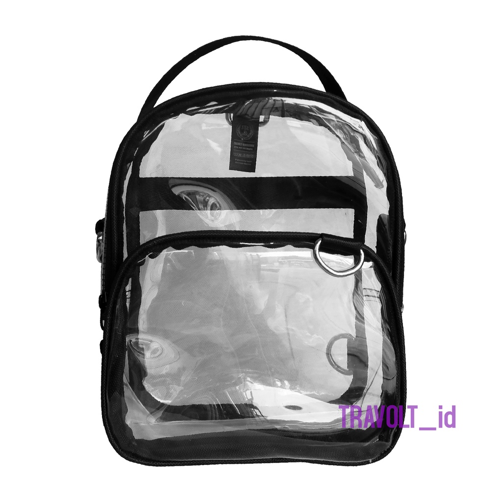 Premium Sling Bag 3in 1 - Travolt - 6 Warna Tas PVC Selempang ransel Transparan - Tas PVC Mika tebal  - Tas Konser KPOP - Daew-5
