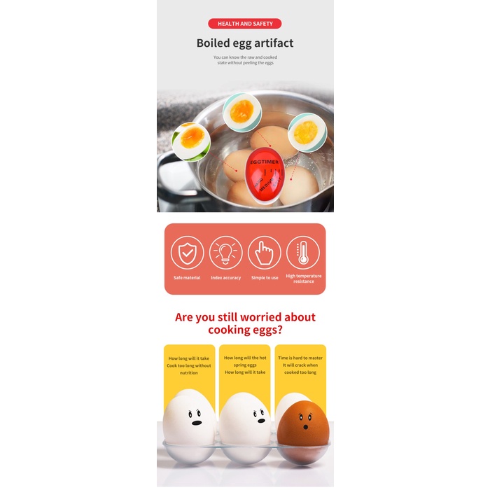 Egg Perfect Egg Timer Pengukur Suhu Telur Rebus Telur Boiled EggTimer