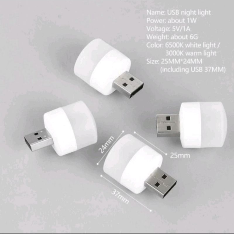 US124 Lampu Tidur LED USB Mini Portable By Toko Haji Usman