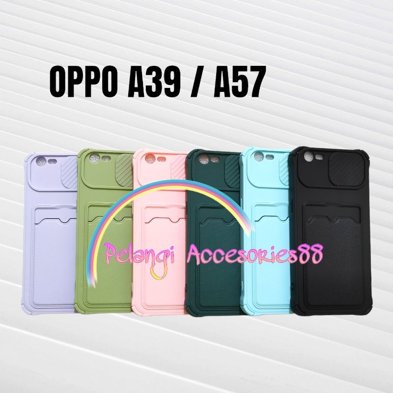 CASE OPPO A39 / A57 ( 2018) CASE SOFTCASE SLEDING WARNA WARNI