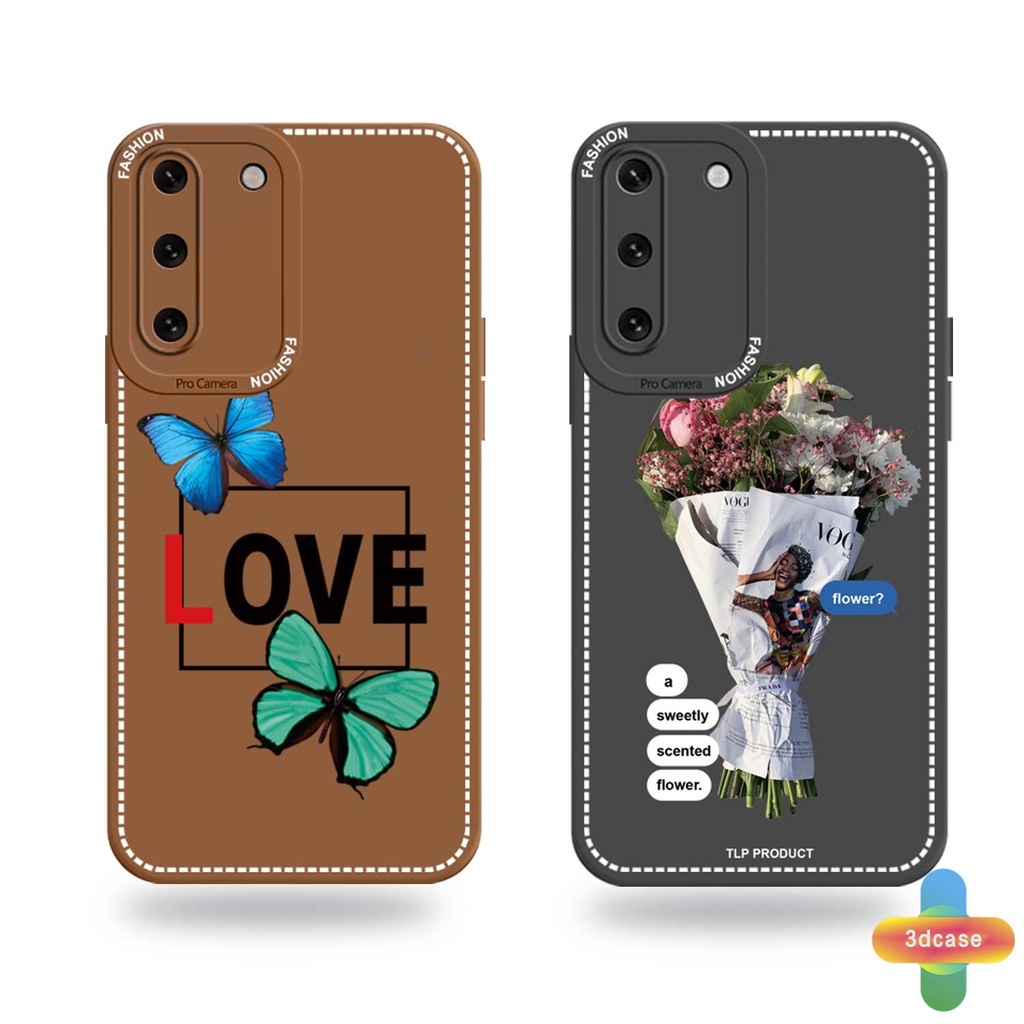 Case HP Samsung A52 A32 A12 A51 A03S A10S A50 A20S J7 Prime A02S A20 A72 A50S A10 A30S A52S A30 M12 M10 M01S A54 A15 A16 A9 A5 Y12 Y20 A12 Sweetly Scented Flower Anti-fall Case