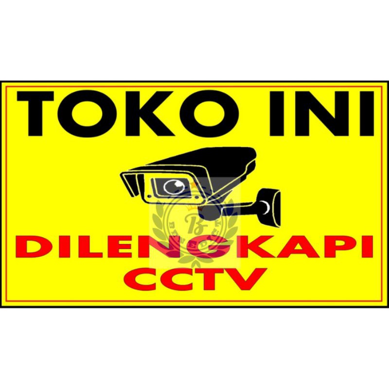 

STIKER VYNIL CCTV ukuran 14x21cm