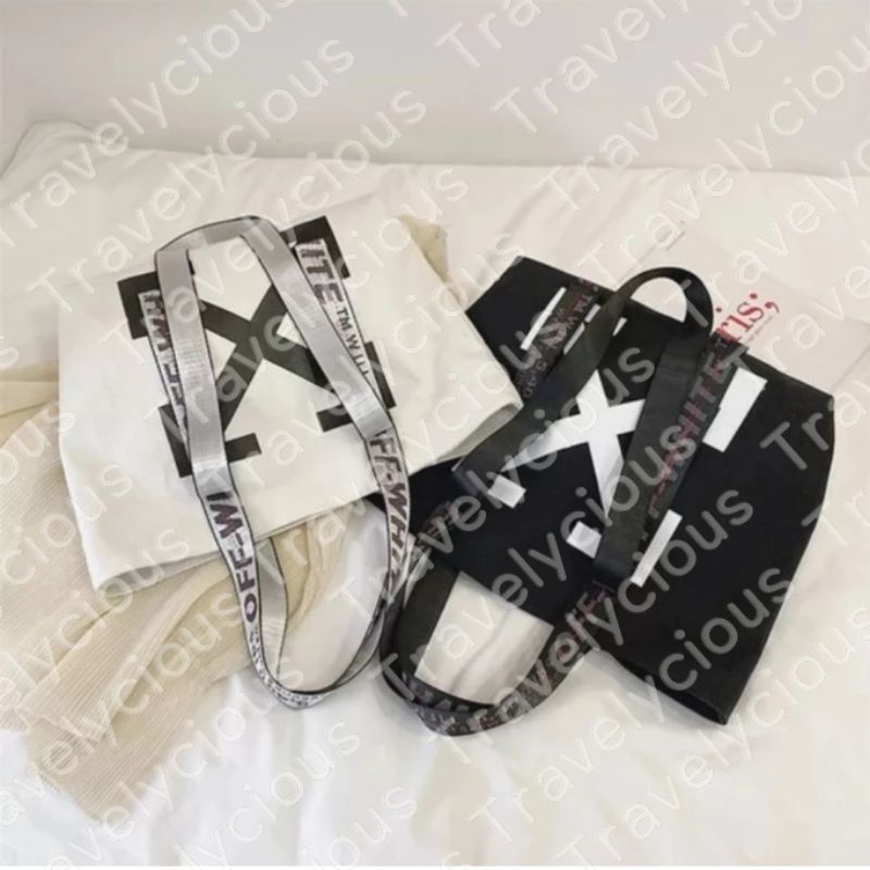 Black&amp;White Korean Tote Bag / Tas Tote / Tas Fashion Korea