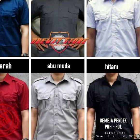 KEMEJA PENDEK PUTIH PDH LAPANGAN OUTDOOR