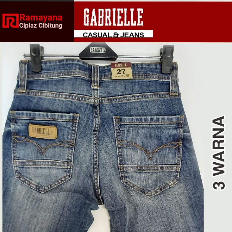 GABRIELLE CELANA JEANS PRIA / CELANA JEANS SOBEK SLIM FIT/ RAMAYANA CIBITUNG