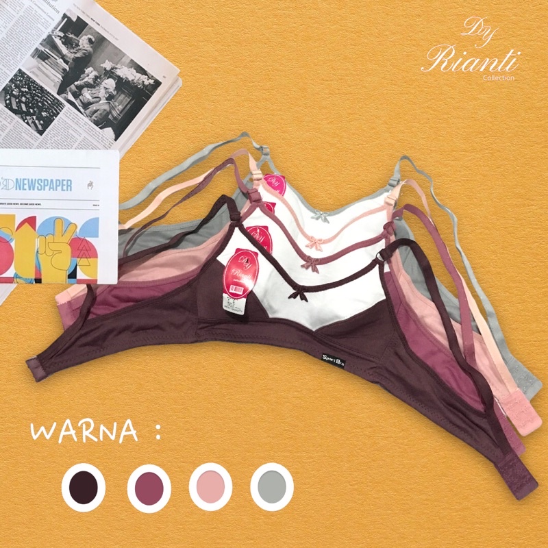 BRA RIANTI/SPORT BRA/BH REMAJA/BH KOMBINASI/BH TANPA KAWAT