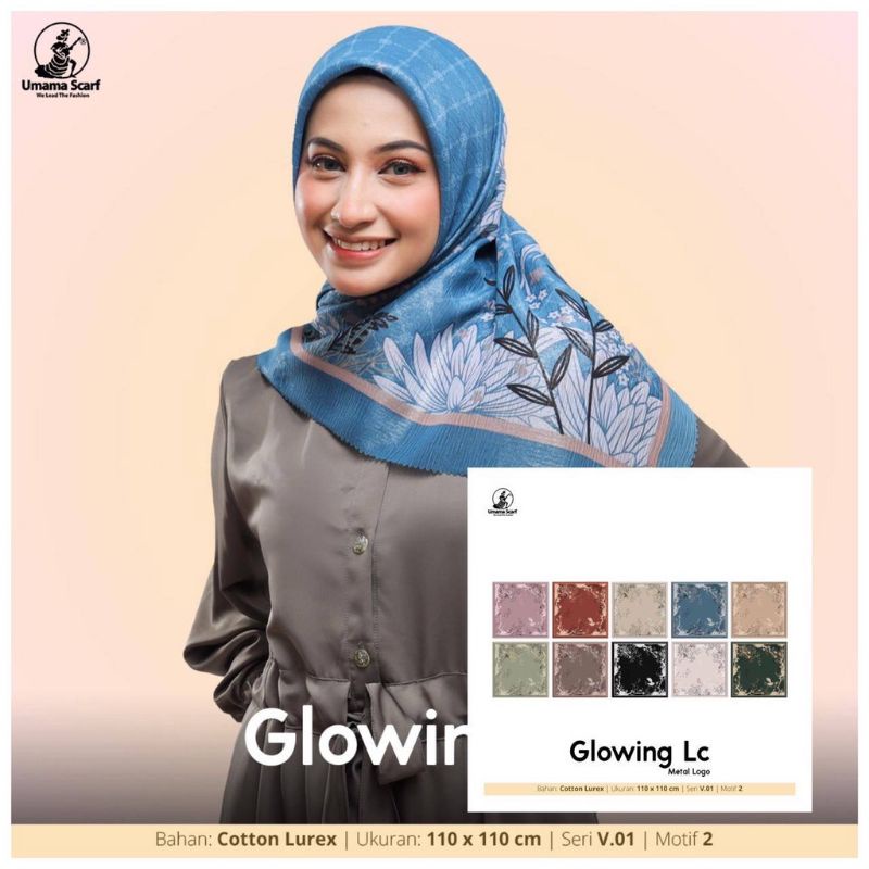 Umama Segiempat Glowing Metal Logo LC Motif V.01.2