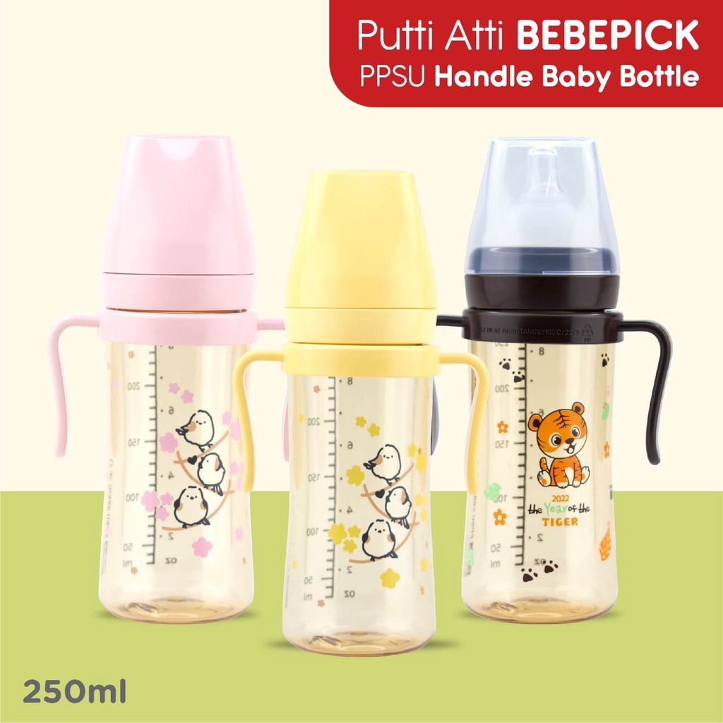 Putti Atti Bebepick PPSU Handle Baby Bottle 250ml DAN 150 ml / botol susu bayi