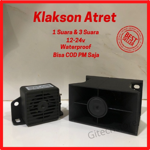 Klakson Atret 3 Suara Back Horn Klakson Mundur Alarm Mundur Back Buzzer Truck