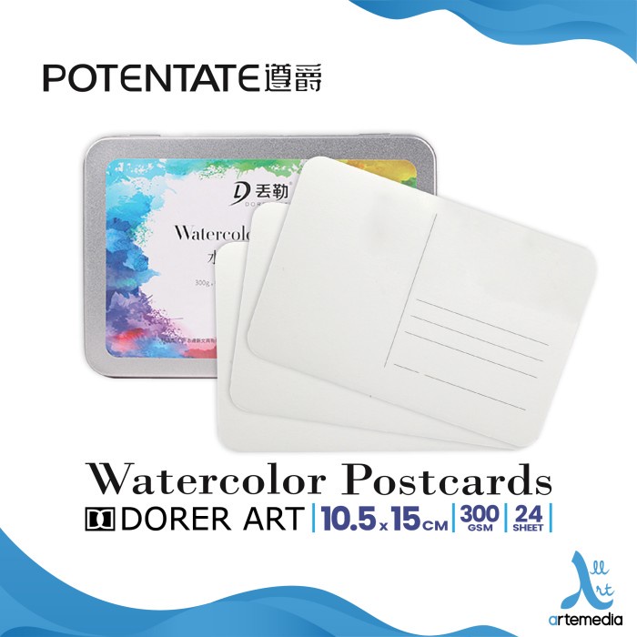 

[COD AKTIF] Kertas Cat Air Potentate Postcard Watercolor Paper Metal Box