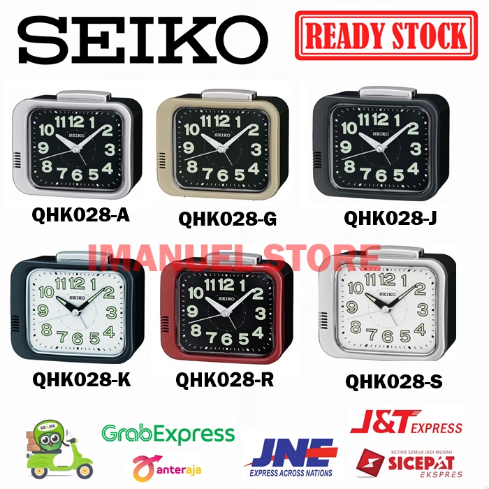 JAM WEKER SEIKO QHK028 ALL COLOURS LENGKAP ORIGINAL/ WEKER KRING KENCANG