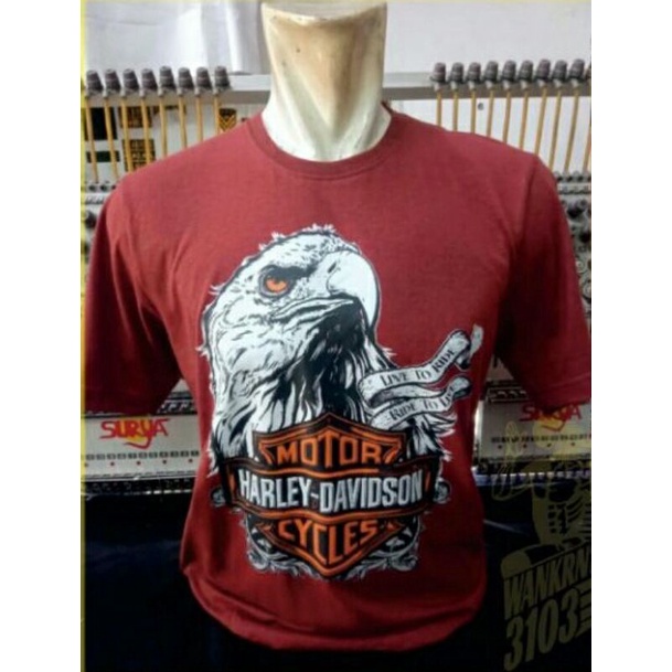 Kaos Harley Davidson Eagle - Live to Ride - Ride to Live - T Shirt - Baju Bikers - Apparel Original 